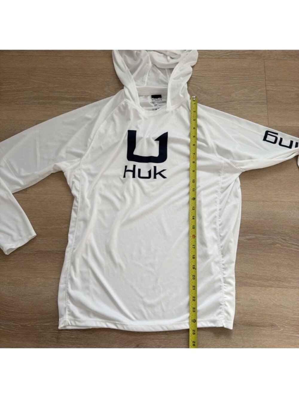 Huk Icon Hoodie Men's Tech Shirt White Size Small (Y1) - Picture 8 of 9